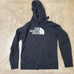 The North Face Womens Small Black Hooded Logo Sweatshirt Hoodie‎ Jacket